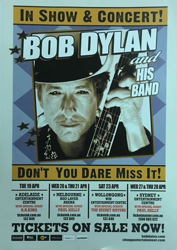 Bob Dylan Tour Poster