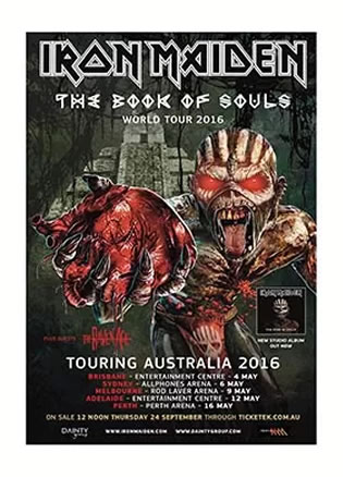 The Book Of Souls Australian Tour 2016