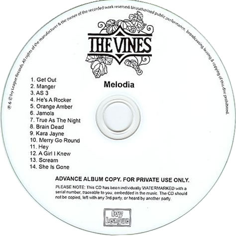 The Vines - Melodia (Advance Copy)